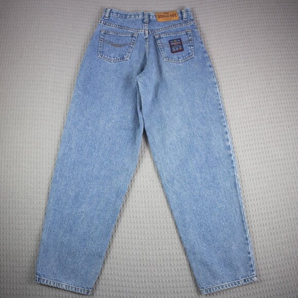 Bugle Boy Size 14 Carot Cut Y2K Denim Jeans - Picture 1 of 6